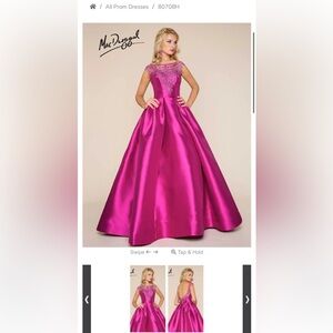 Mac Duggal - Fuchsia Gown - Prom Dress - Size 8 NWT